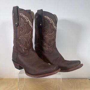 Tony Llama Vintage Womens Brown Leather Cowboy Boots Western Style